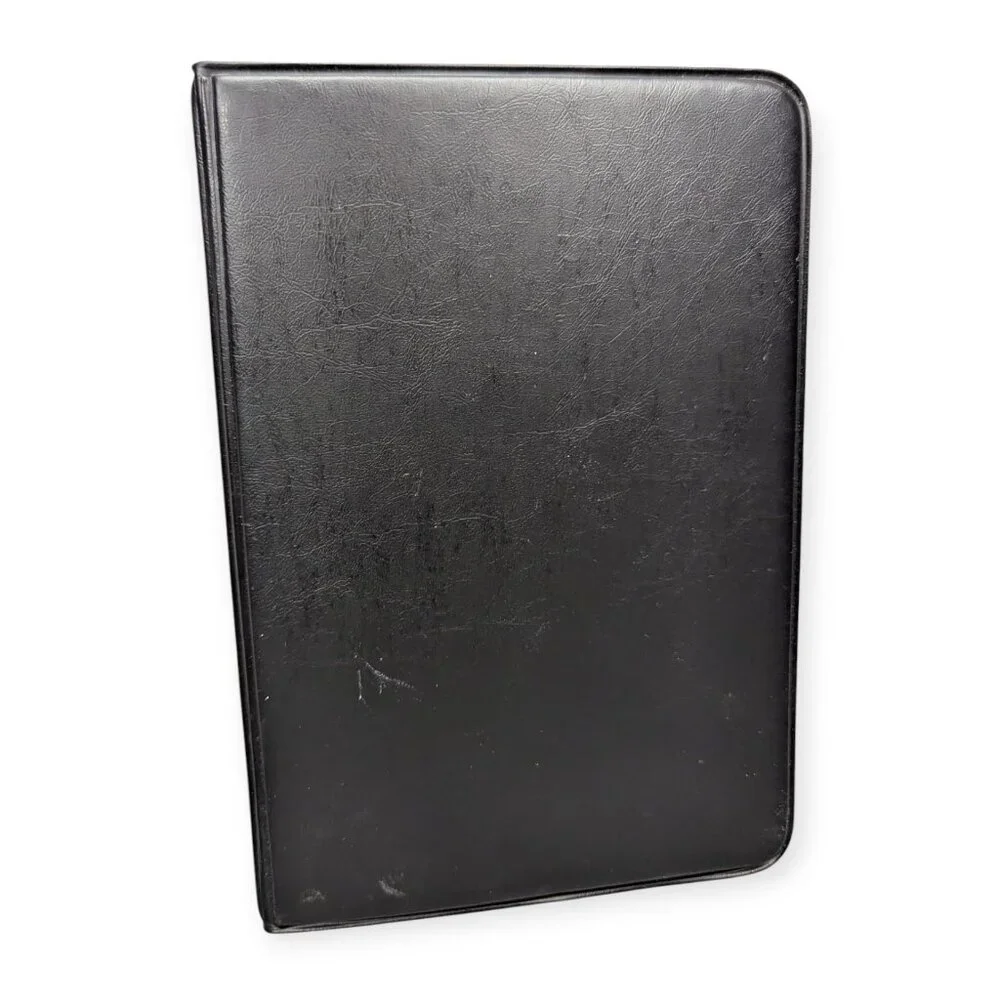 Black Address Spiral Bound Book with Individual Address Cards w/ Gold Lettering